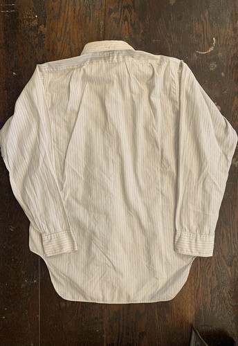 Vintage 1940s 1950s Manhattan Striped Dress Shirt Medium - 第 3/5 張圖片