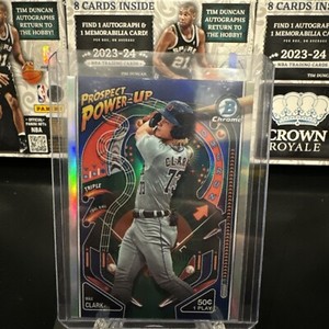 2024 Topps Bowman Chrome Prospect Power Up Silver Max Clark #PP-12 Detroit Tiger