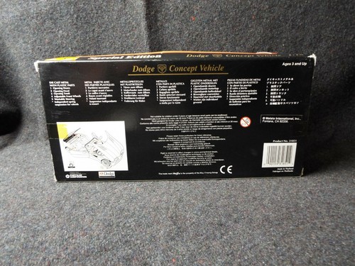 Dodge Concept Vehicle Special Edition Orange Die-cast By Maisto NIB 1:18 Scale - Picture 6 of 7