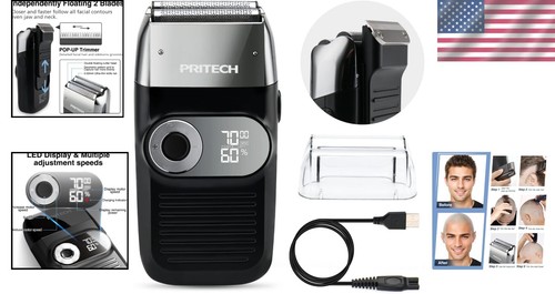 Leistungsstarker kabelloser elektrischer Folienrasierer mit Popup Trimmer - Herrenpflege - Bild 2 von 8