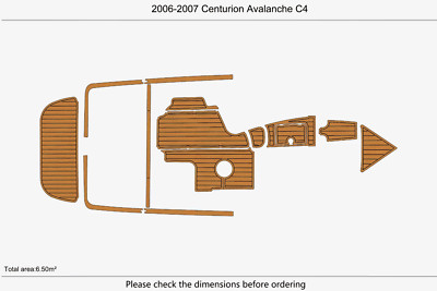 2006 Centurion Avalanche C4 Cockpit Swim platform Cockpit Boat EVA Teak Flooring