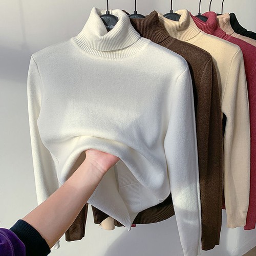 High-necked Sweater Top Women's Autumn And Winter Velvet Padded Bottoming Shirt - 第 21/58 張圖片