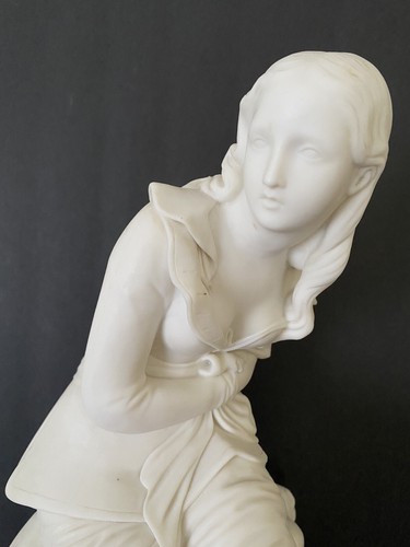 Antique Minton White Marble Parian Dorothea Figurine John Bell Mid-19th Century - Picture 6 of 15