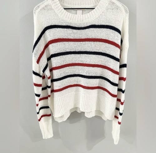 C&C California Long Sleeve Relaxed Fit Striped Sweater Size Medium - Picture 4 of 6