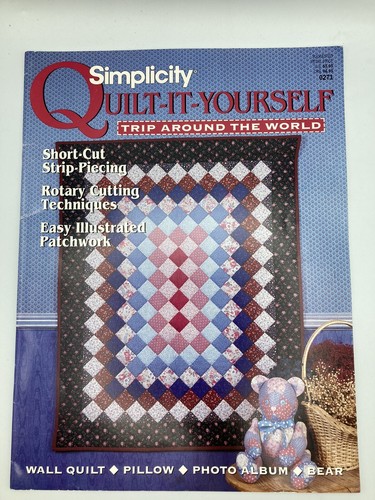 Simplicity Quilt-It-Yourself Quilt Craft Book Lot 3 Wedding Ring Fan Trip World - Picture 17 of 24