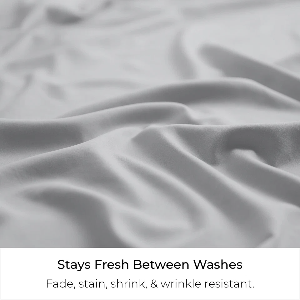 Falda de cama Mellanni de 15 pulgadas a medida plisada caída marco de cama y cubierta de somier Foto 4 de 4