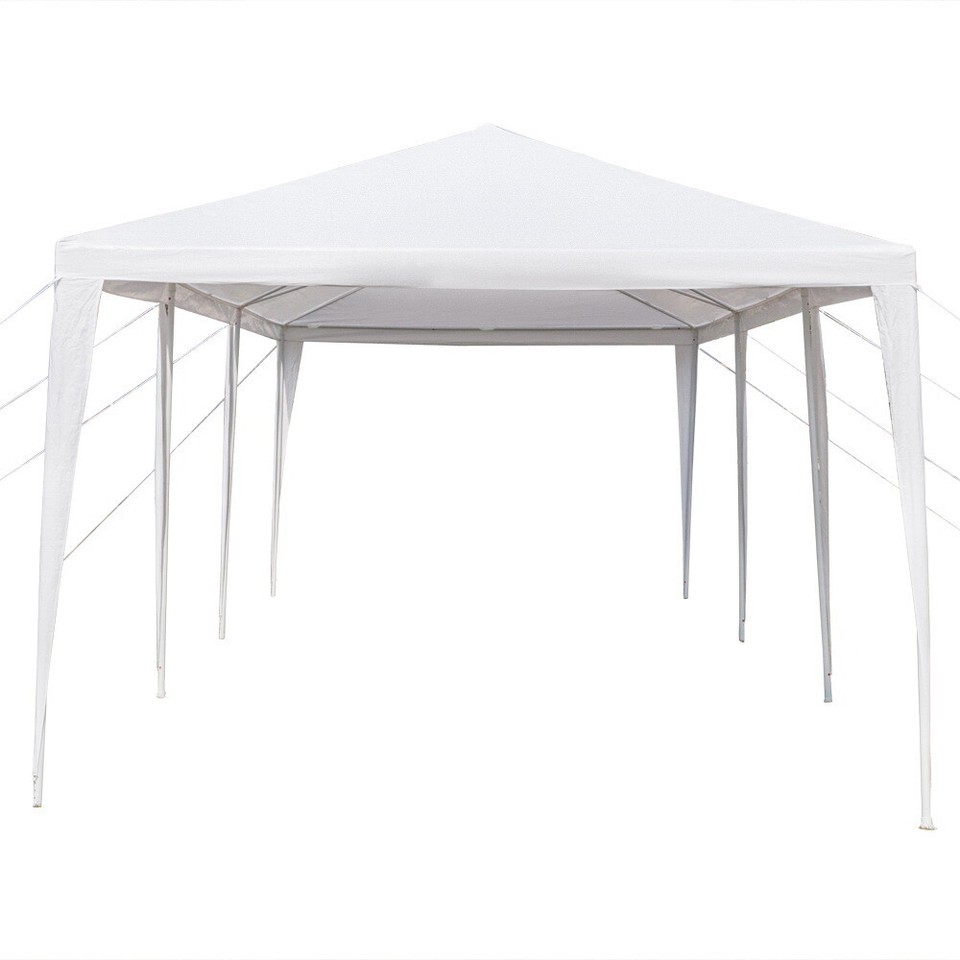 Outdoor Party Tent 3x9m Nonwoven PE Fabric Waterproof Iron Frame White