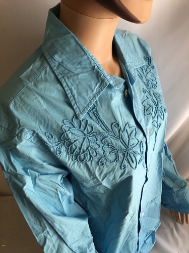 Woman Shirt Miss Sixty 100% Cotton Size L Blue New ! - Picture 4 of 8