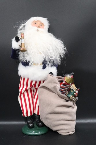 Byers Choice 2002 Santa Claus with Bag of Toys Civil War Patriotic signed - Picture 3 of 11