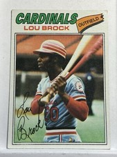 1977 Topps #355 Lou Brock St. Louis Cardinals EX Vintage MLB Card