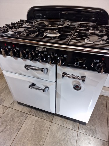 RANGEMASTER COOKER ELAN MULTIFUNCTIONAL 90CM Range Cooker in WHITE AND CHROME - Picture 9 of 19