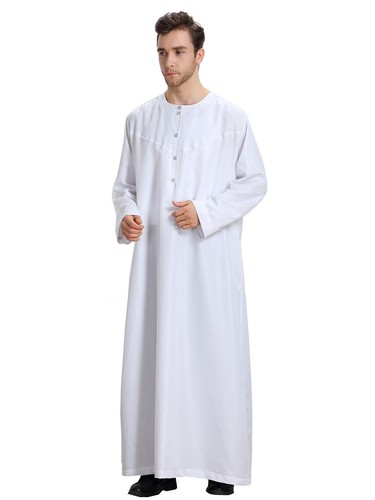 Muslimische Männer Saudi Thobe Robe Kleidung Jubba arabischer Kaftan Abaya Jelbab Kleid neu - Bild 13 von 111