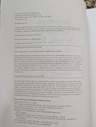 Cognitive Therapy for Chronic Pain: Step-by-Step Guide, Second Edition | 2017 - Picture 7 of 9