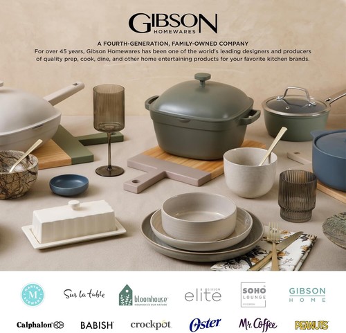 Gibson Zen Buffet 16pc White Square Porcelain Dinnerware Set Plates Bowls Mugs - Picture 5 of 5