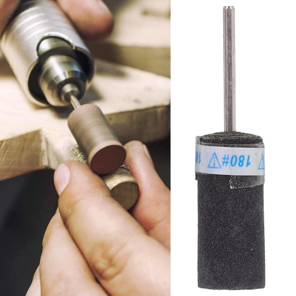 10 Pcs Sandpaper Stick Wood Drill Bits Sanding Attachment for Polishing