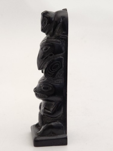 BOMA Canada soapstone totem pole carved sculpture First Nations Art EUC - Foto 5 di 9