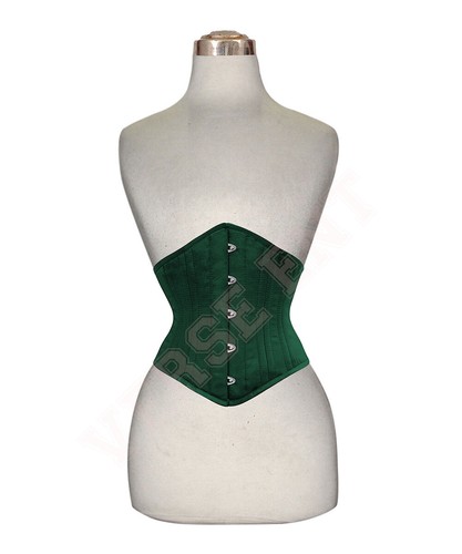 Women Heavy Duty Steel Boned Body Shaper Waist Training Under Bust Satin Corsets - Afbeelding 8 van 20