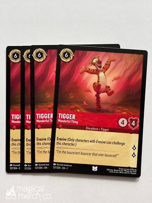 Disney Lorcana Tigger Wonderful Thing 127/204 Uncommon NM Card Regular 4x |  eBay