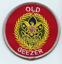 "Old Geezer" commissioner patch.  Joke/spoof patch