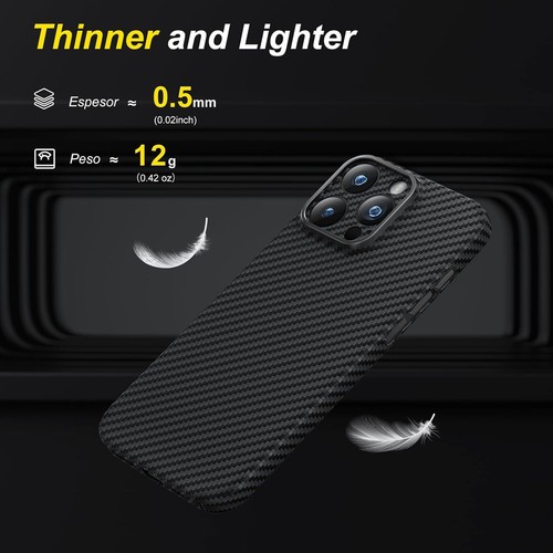 Für iPhone 16 Pro Max Linse Schutz Hülle Aramid Carbon Faser Leicht Robuste Case - Picture 12 of 34