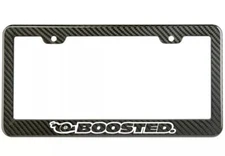 BOOSTED TURBO CARBON FIBER LOOK LICENSE PLATE FRAME