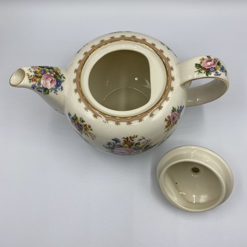 Royal Albert Lady Carlyle Teapot Lid Pink Roses Floral Fine China 1944 Gold Trim - Picture 7 of 9