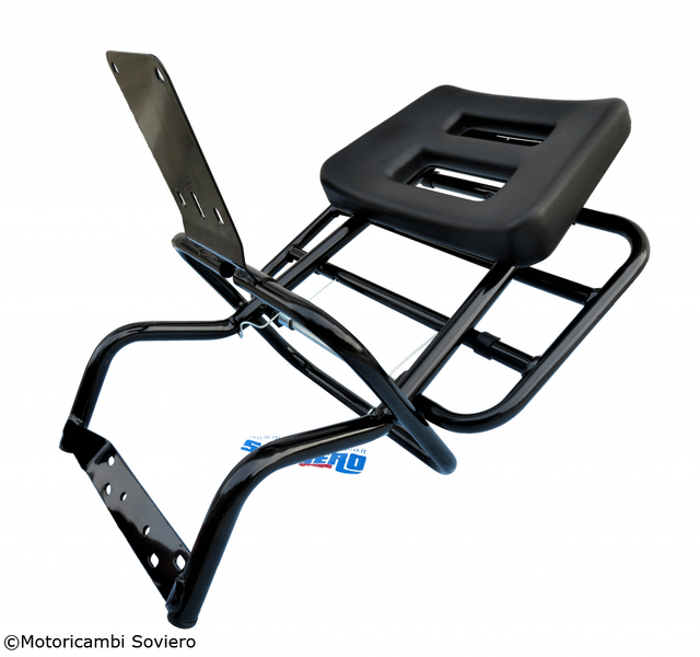 \ Portapacchi Faco Posteriore Nero con schienale Vespa Px 125 150 200 // \ Portapacchi Faco Posteriore Nero con schienale Vespa Px 125 150 200 //