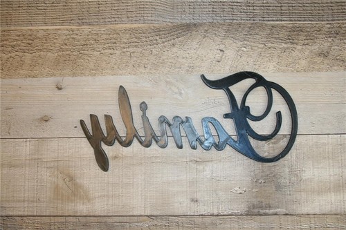 FAMILY 2D Wall Sign Decor 9 3/4" 3D Printed Wall Art Spell Out Cursive Writing - Picture 5 of 5