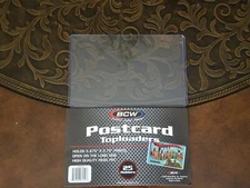 1 Postcard Holder BCW Protector Toploader Rigid Sleeves  5 7/8 x 3 3/4 Vinyl
