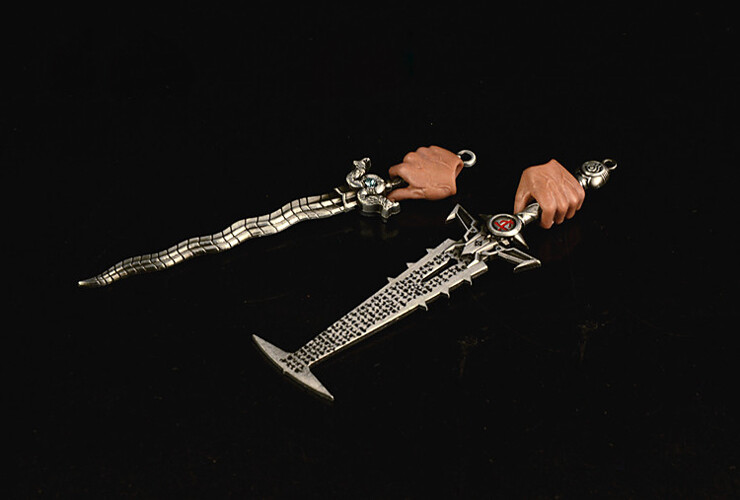 1/6 Crucible Sword For Doom Slayer Kris For Raya For 12'' Action