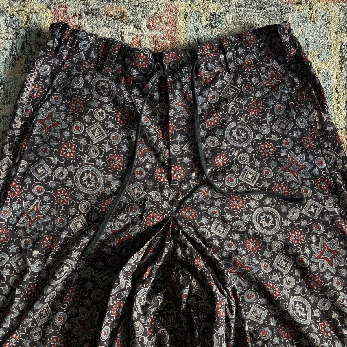 S'yte SS23 Indian Block Printed Paisley Hakama Balloon Pants S'yte SS23 Indian Block Printed Paisley Hakama Balloon Pants