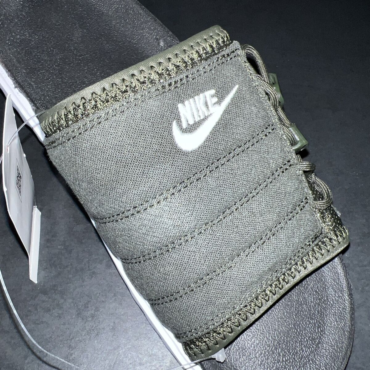 【超安い】 Nike Asuna Slide NA Mens Size 14 Sequoia/white-black Sandals 靴