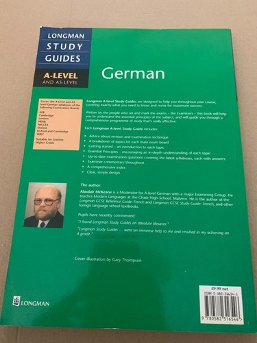 German Longman Study Guides A-Level+AS Level 1997 Paperback - Picture 2 of 14
