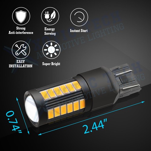 2X 33-SMD 7440 LED Rear Turn Signal Light Bulb for Honda Accord Civic Odyssey - Picture 2 of 9