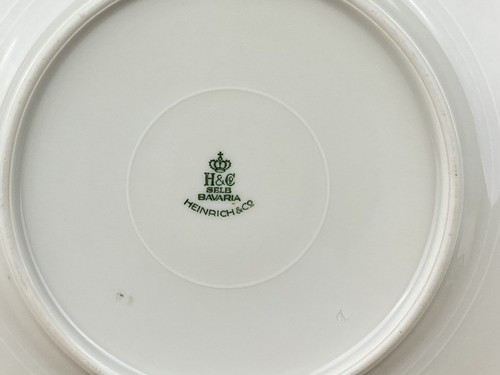 5 Heinrich & Co Cora Rimmed Salad Plates Rare - Picture 5 of 6