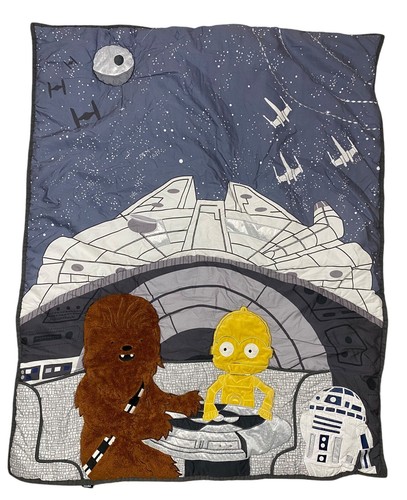 Lambs & Ivy Star Wars Millennium Falcon Baby Crib Quilt Infant Toddler Bedding - Picture 10 of 10