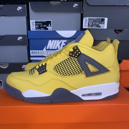 New Air Jordan 4 Retro Lightning CT8527 700 B Grade Men Size 10.5 - Picture 2 of 12