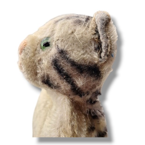 2 Steiff Handpuppen Tabby Katze Foxy Foxterrier Hund 50er 60er Deutsch Mohair Vintage - Bild 6 von 14