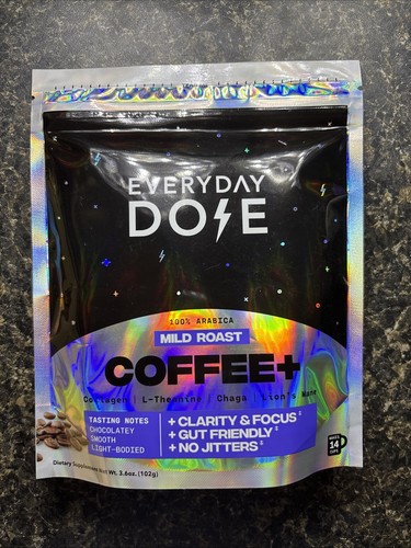 Everyday Dose Mushroom Coffee + Collagen Protein Nootropics Focus Mood 04/2027