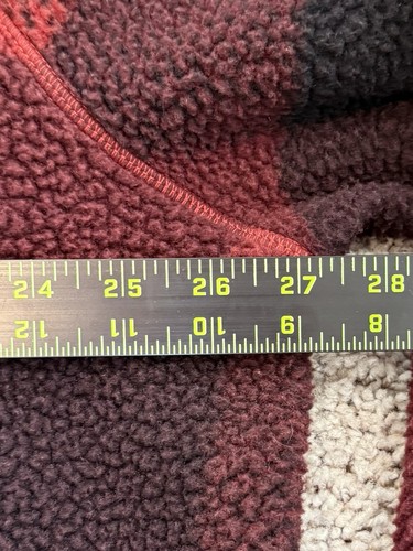 Carhartt Herren XL Jacke Relaxed Fit Fleecepullover Oxblood rot schwarz kariert - Bild 8 von 12