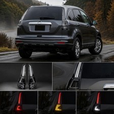 Leftright Side Black Led Rear Tail Lights Assembly For 2007-2011 Honda Cr-v Cgt