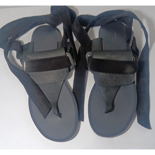 Rag & Bone Leder Wildleder Wickel Sandalen schwarz Gr. 40 9,5-10 Italy minimalistisch luxuriös - Bild 2 von 5