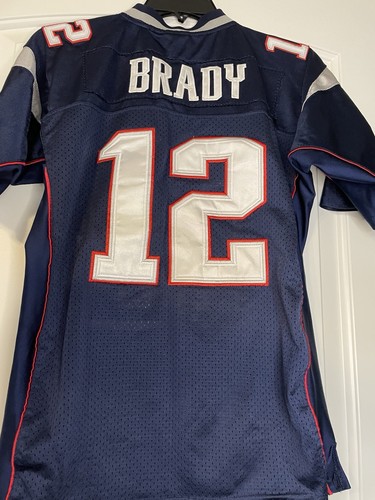 NFL Patriots Tom Brady 12 Trikot Gr. Y L 14-16 Y blau Reebok On Field Reebok - Bild 5 von 7