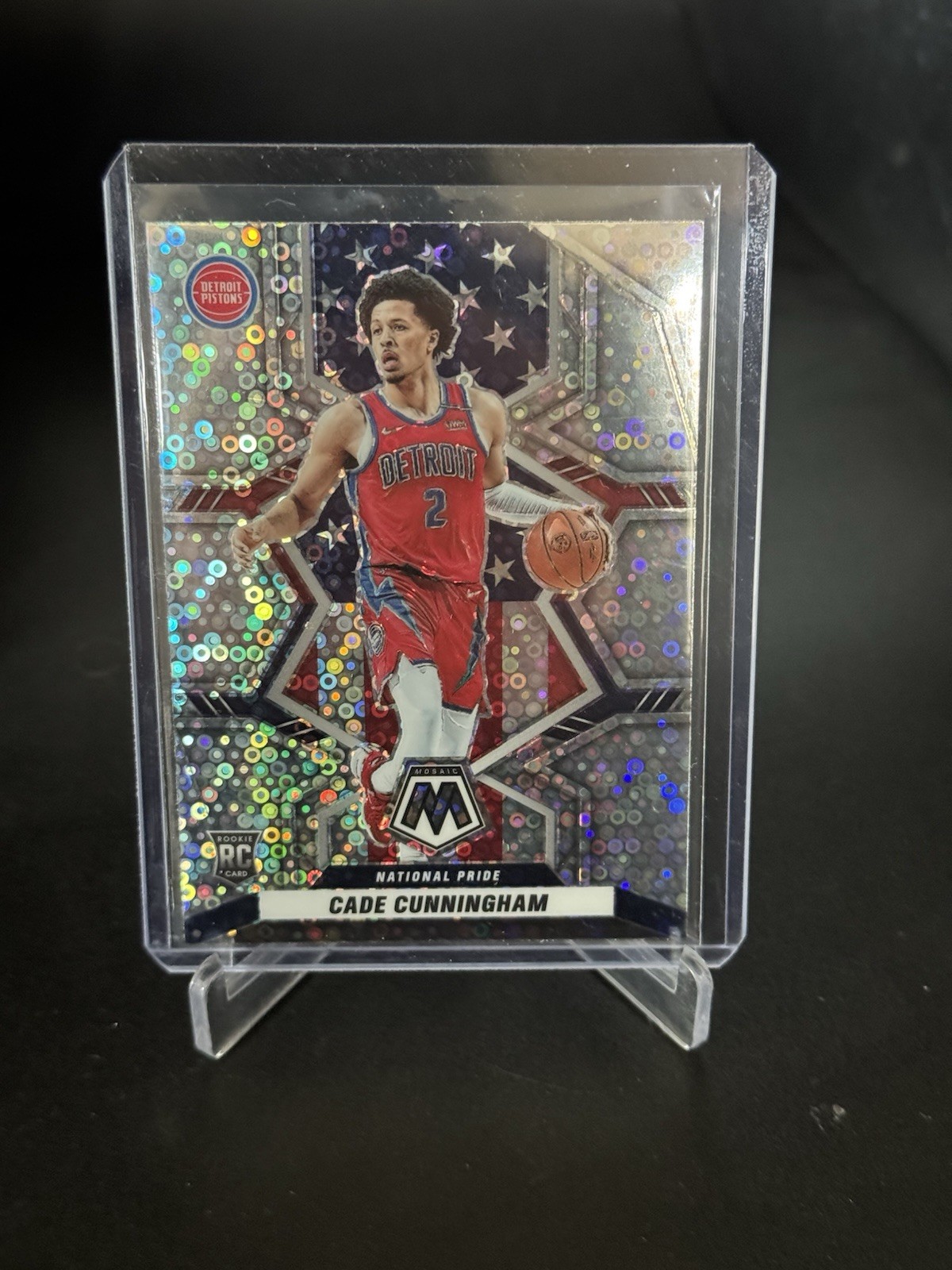 2021-22 Mosaic Cade Cunningham National Pride SP Silver Disco Prizm Rookie #260