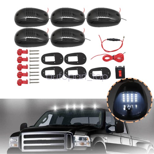 6000K LED Smoked Lens Rooftop Cab Running Light Kit FOR Dodge RAM 1500 2500 3500 - Picture 11 of 11