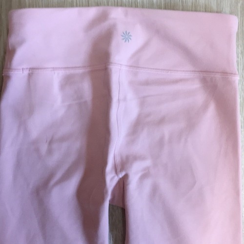 Athleta Girl High Rose Powervita Chit Chat Tight Pink Leggings size L/12 EUC - Picture 9 of 9