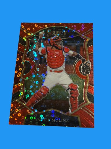 2021 Panini Select - Concourse Yadier Molina #35 Red Disco Prizm