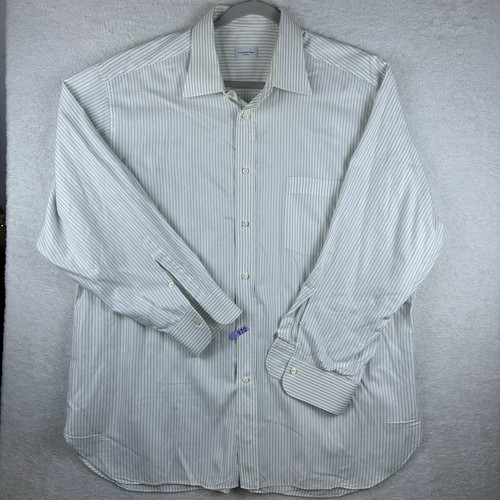Ermenegildo Zegna Su Misura Dress Shirt Men 3XL Striped Button Up Relaxed Fit - Picture 2 of 20