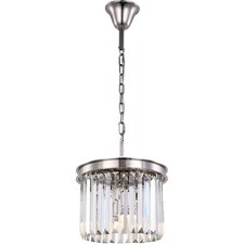 Elegant Lighting 1238D12PN/RC Sydney Pendant Polished Nickel