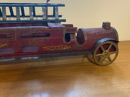 Schieble Dayton großes Blech Vintage Feuerwehrauto Bergsteiger Spielzeug LA-78 - Bild 10 von 15